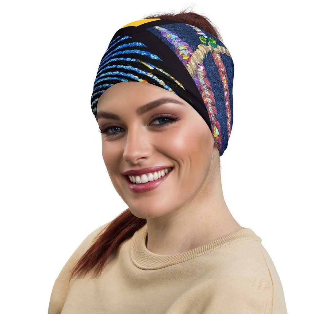 The "Portal Passage" Headwrap from Queen Chauncey’s 5D Goddess Collection is a versatile, cosmic-inspired wearable art piece that embodies transformation, empowerment, and divine feminine energy.