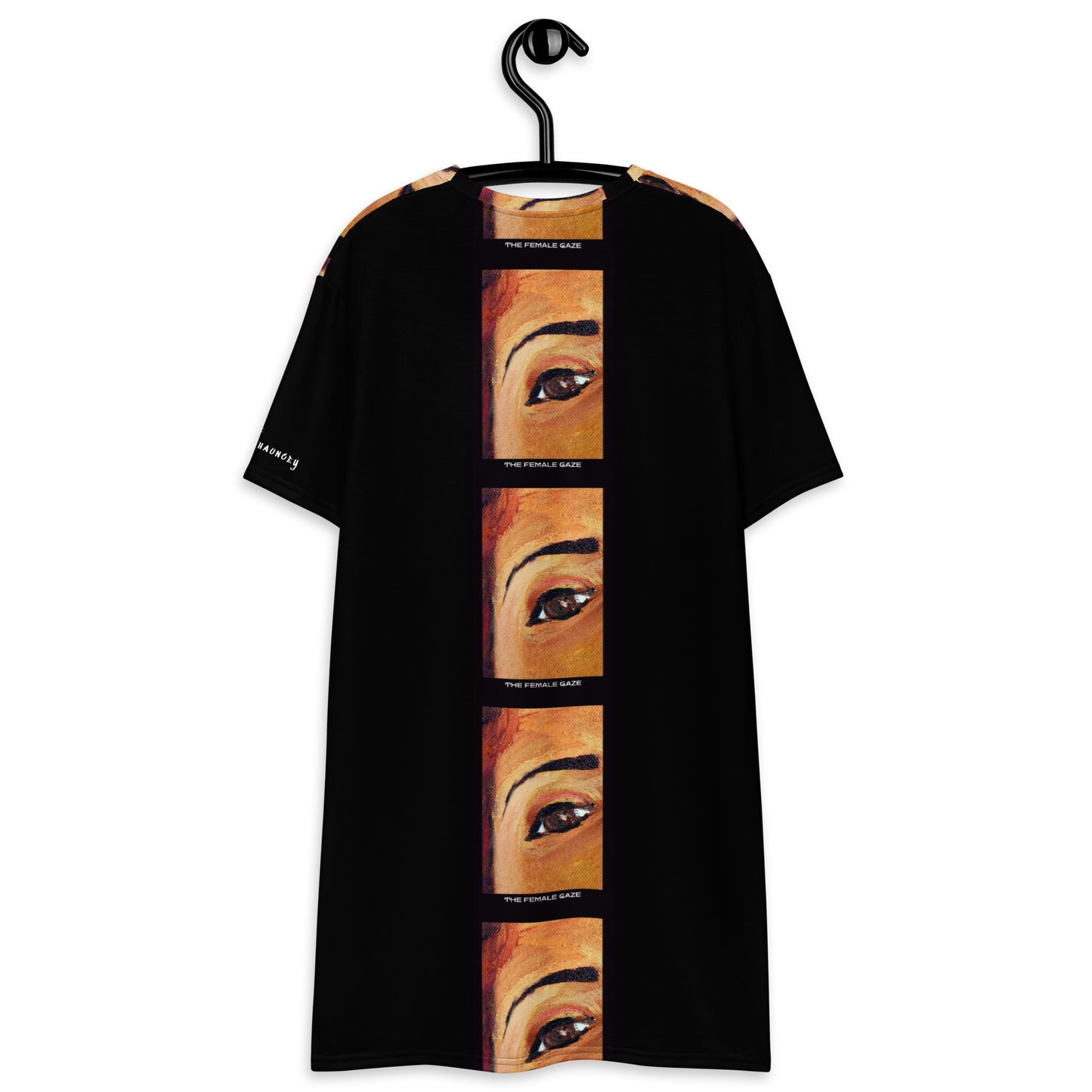 T-Shirt Dress "THE FEMALE GAZE" (Black)