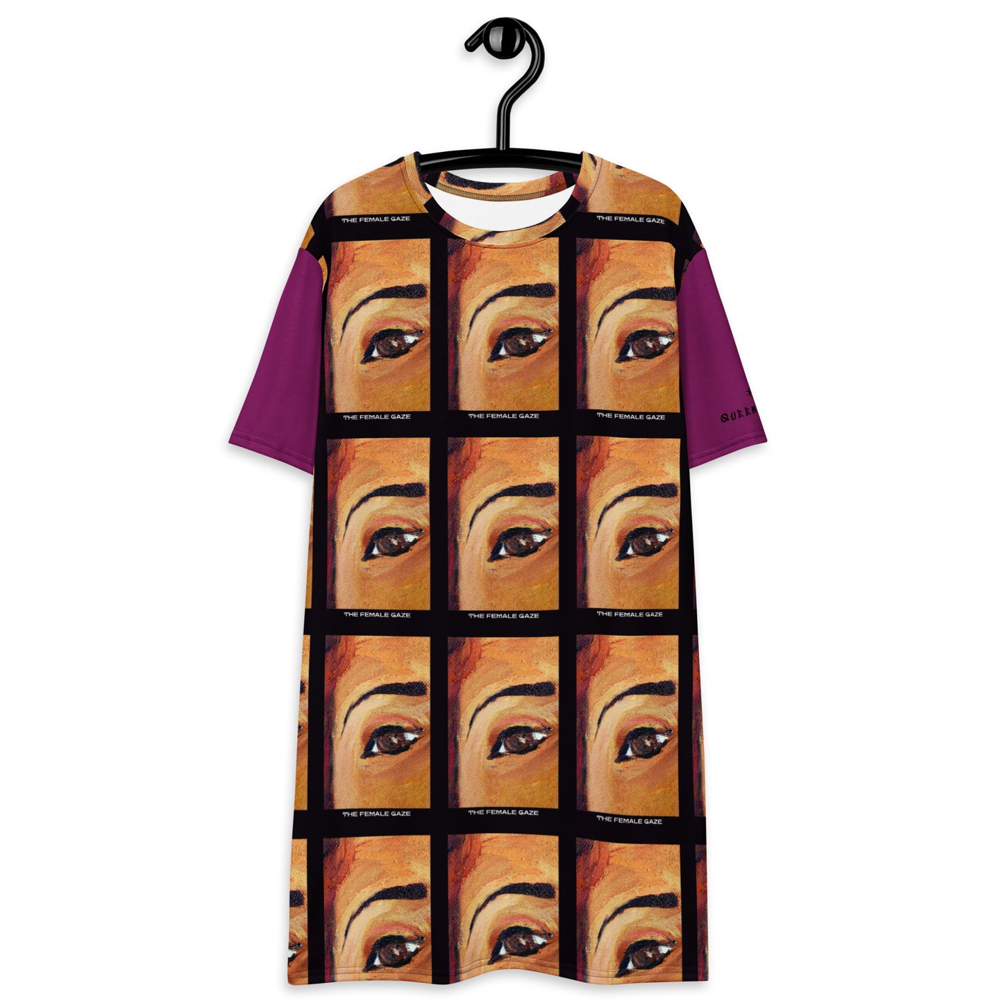 T-Shirt Dress "THE FEMALE GAZE" (Sugar Plum)