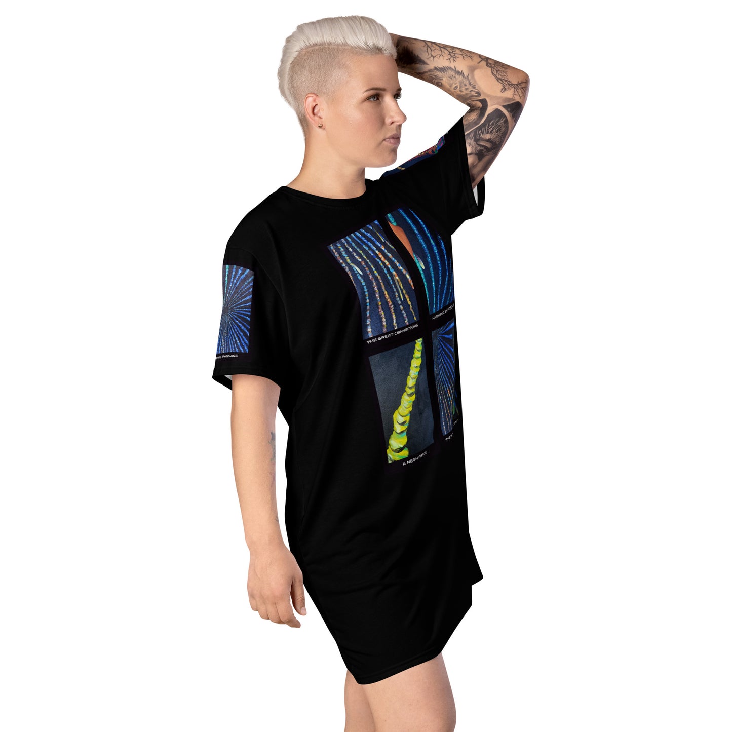 T-Shirt Dress "A STUDY IN CORDS & PORTALS"