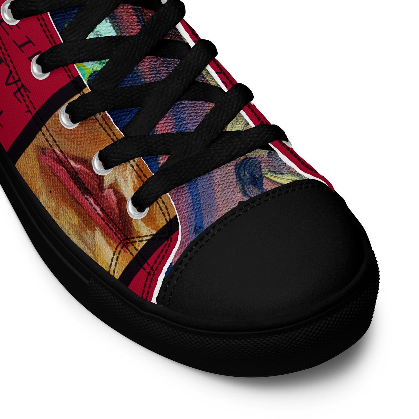 Women’s High Top Canvas Shoes "FEMALE GAZE WATCHING"