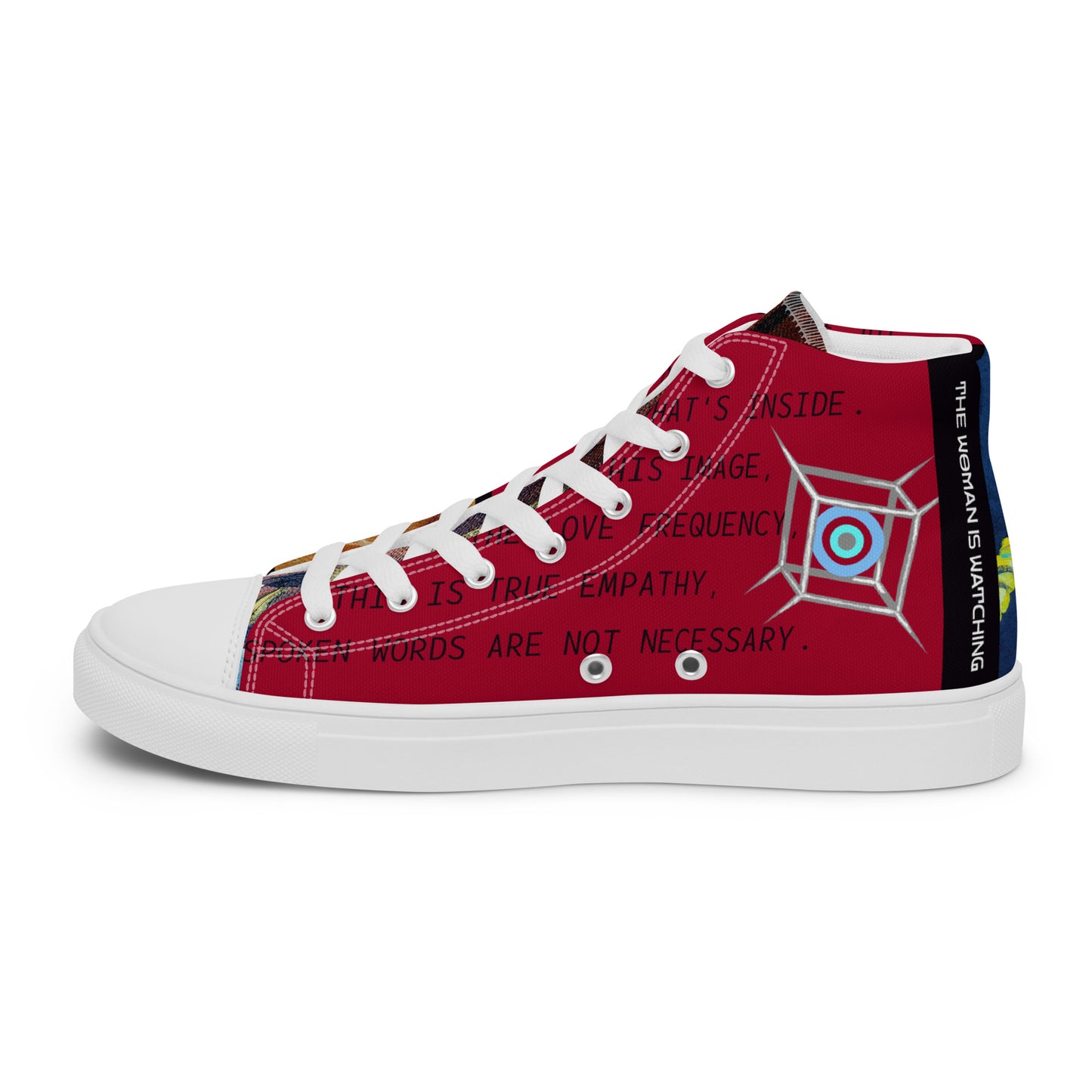 Women’s High Top Canvas Shoes "FEMALE GAZE WATCHING"