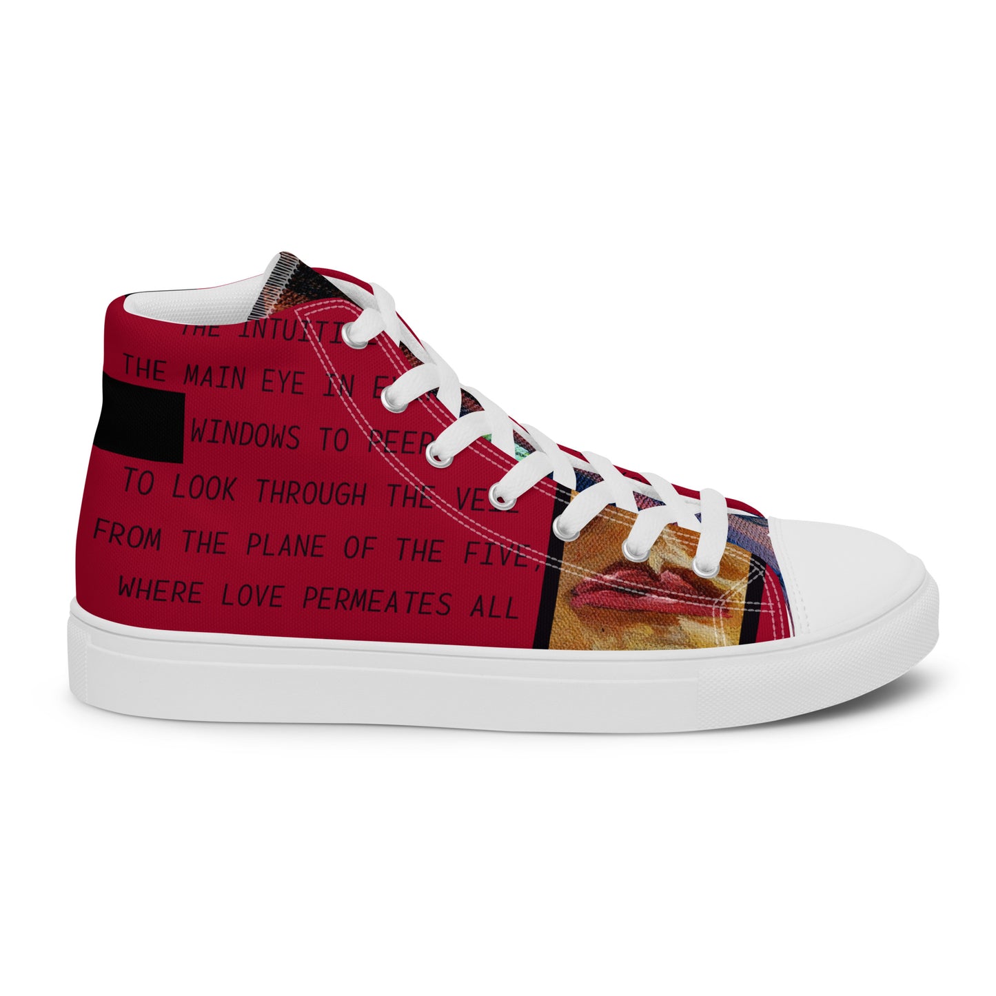 Women’s High Top Canvas Shoes "FEMALE GAZE WATCHING"